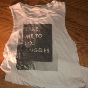 HOLLISTER WHITE MUSCLE TEE